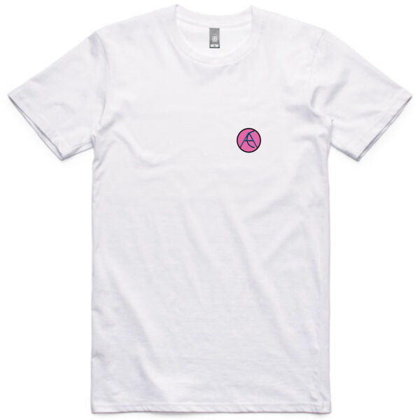 White T-shirt (pink logo) Thumbnail
