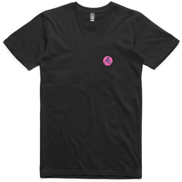 Black T-shirt (pink logo) Thumbnail